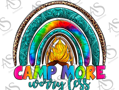Camp More Worry Less Rainbow Png 3d animation app branding design graphic design illustration logo ui vector