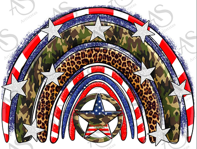 Western USA Flag Rainbow Png Sublimation Design 3d animation app branding design graphic design illustration logo ui vector