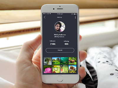 Profile Screen Design app design flat free gif icon ios iphone modern profile psd screen