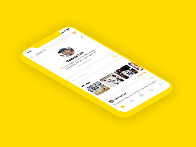 Social media mobile app for University students 👩‍🎓 agency app apps design ios london mobile social social media throwback ui ux website yellow