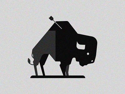 Bison animals bison flat illustration logo minimal