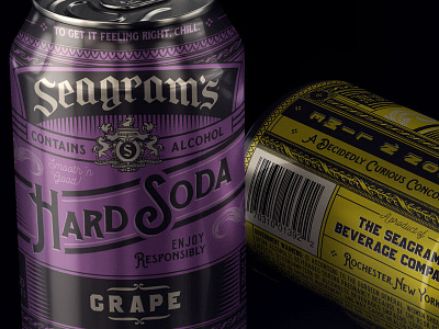 Seagram's Hard Soda cans packaging