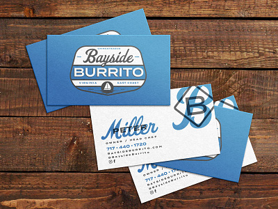 Bayside Burrito Branding branding business card logo