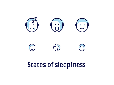 States of sleepiness icon icon design icon set iconography icons icons design illustration minimal uidesign vector