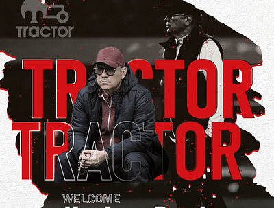 tractor football team poster design. graphic design