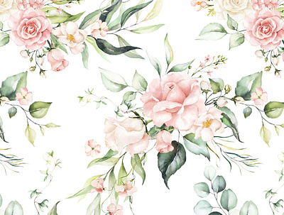 Botanical Watercolor Patterns design graphic design pattern