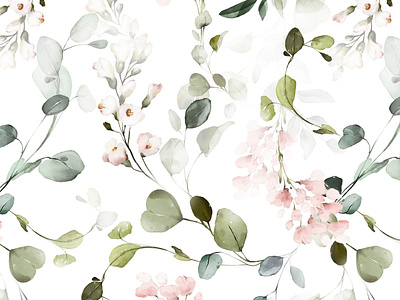 Botanical Watercolor Patterns