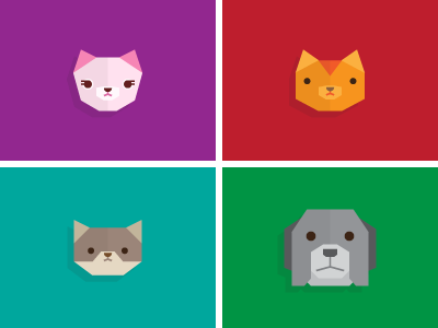 Kimi The Cat cat flat geometric illustration kimi kucing minimalist simple