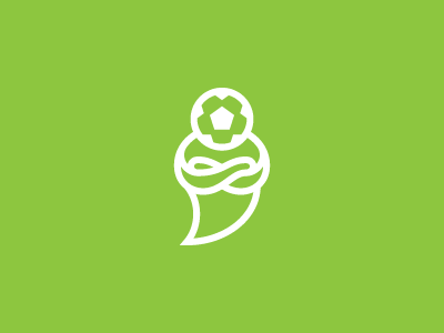 Footy Genie - Logo football green minimalist simple soccer sport