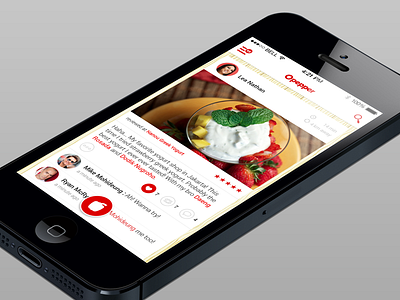 Social-Food Review Iphone App Redesign application food iphone social media