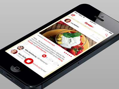 Social-Food Review Iphone App Redesign