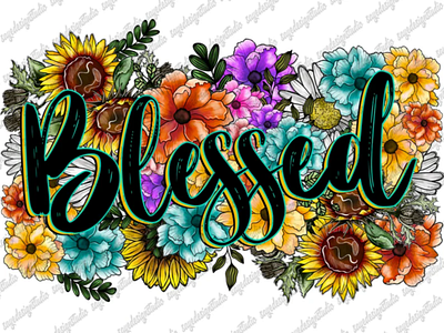 Blessed Png, Flower Png, Sunflower PNG 3d animation app branding design graphic design illustration logo ui vector