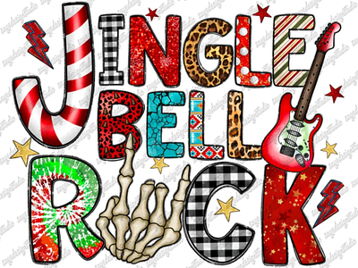 Jingle Bell Rockin' Png, Lights, Christmas Rock 3d animation app branding design graphic design illustration logo ui vector