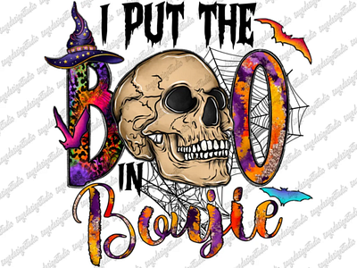 I Put The Boo In Boujie Png, Trick Or Treat, Skull Png