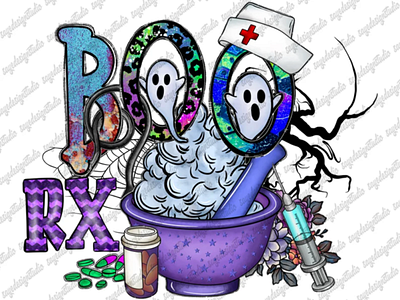 Halloween Pharmacy Tech PNG, Halloween Png