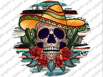 Mexican Skull Png, Sublimation Design Png 3d animation app branding design graphic design illustration logo ui vector