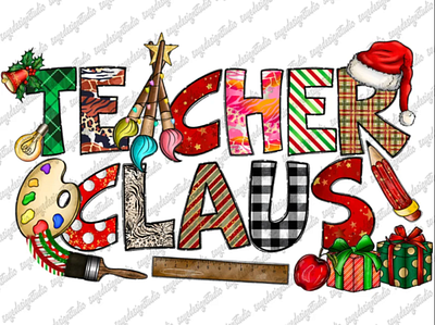 Santa Favorite Teacher Png, Merry Christmas 3d animation app branding design graphic design illustration logo ui vector