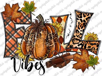 Fall Vibes Png, Sublimation Design, Fall Png