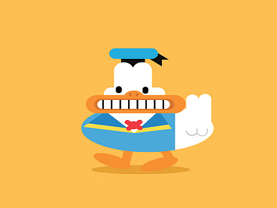 Quack by Carlo bird blue duck graduate orange white