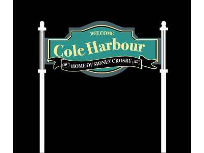 Cole Harbour - Home Of Sidney Crosby canada crosby hockey illustration illustrator nhl sign