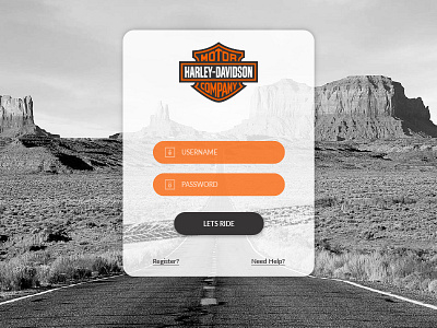 Day 01 - Harley Davidson members login element flat harley davidson login logo members ui user utah