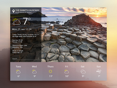 Day 11 - Weather Widget challenge daily design irish ui weather widget