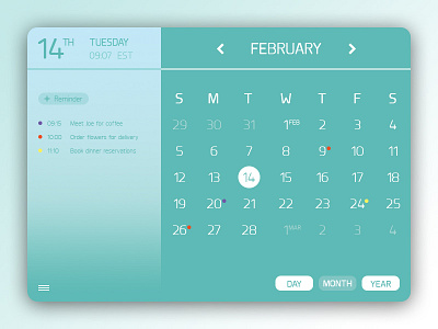 Day 12 - Calendar Card calender card challenge daily design ui