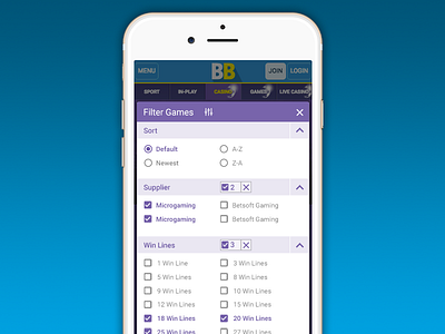 Day 29 - Search Results app betting casino challenge daily design results search ui