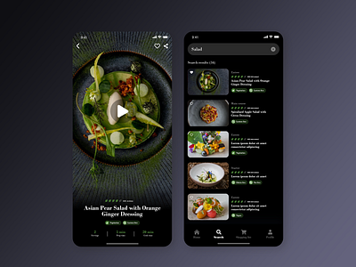 High Class Vegetarian & Vegan Recipes App app design cook cooking food food app green ingredients ios plates recipe recipe app restaurant vegan vegetarian