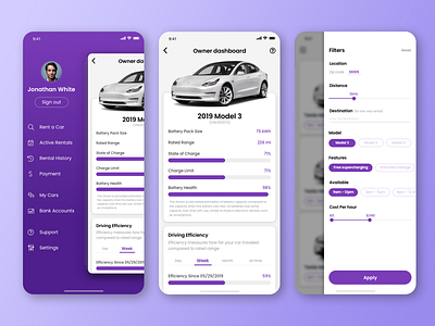Tesla Car Rental App car car rental car rental app motors purple rent tesla tesla car