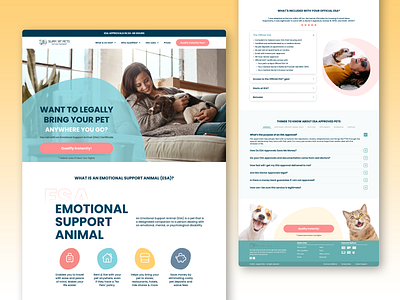 Support Pets Website Redesign animal cat dog emotional support animals pet pet care pet health pets support website