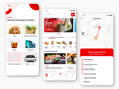 Grocery & Restaurant Delivery app application delivery delivery app eat fastfood food food app grocery order restaurant track order