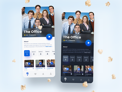 Movie App - Concept android cinesystem dark mode ios list mobile movie app popcorn streaming app ui ux