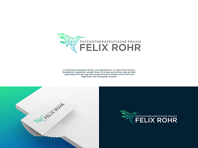 Psychotherapy felix logo bird branding design graphic design health hearth illustration kids logo patients psychotherape technology vector