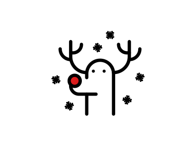 Merry Xmas - Reindeer Rudolph