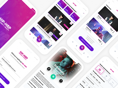 Hip-Hop Events & Tickets UI buy clean design experience fluent interface modern music tickets ui user