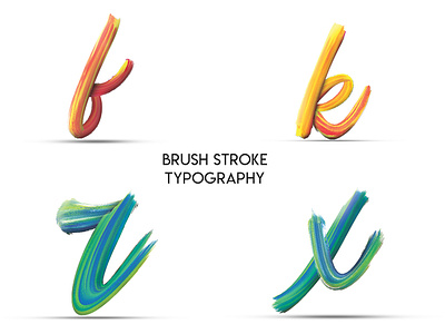 Brush Stroke Typography acrylic adobe brush brushes caligraphy design flat freelance graphic graphicdesign illustration paint painting photoshop stroke typography