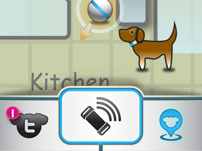 Play with ur pet remotely app button flash illustrator interaction interface mobile pet ui