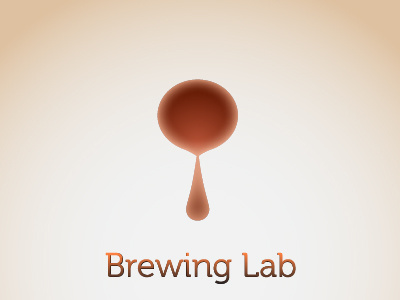 BrewingLab logo branding coffee drop food logo