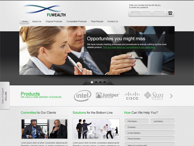 Business Website business dark header homepage index website