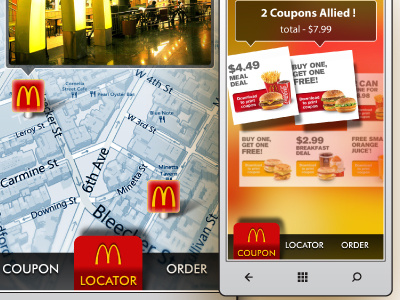 Fake McDonalds app app food interface mcdonalds mobile ui