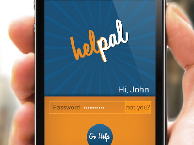 Helpal 01 app help interface iphone login mobile ui