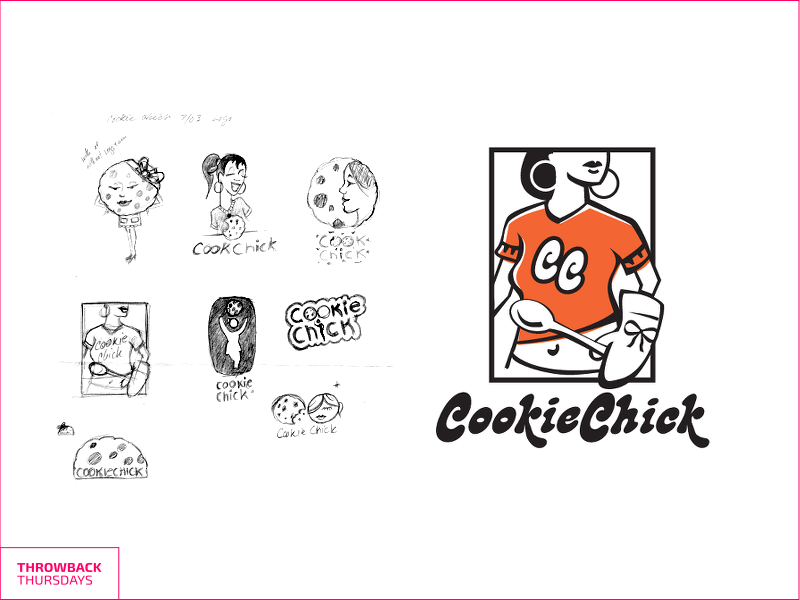 Throwback Thursdays Cookiechick cookie throwback sketches logo female