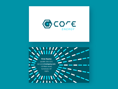 Gcore Business Cards business cards energy hex logo modern pattern tech