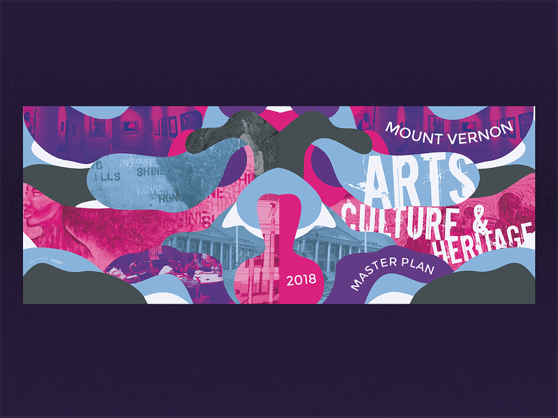 City of Mt Vernon Arts & Cultural Spread print playful modern colorful booklet