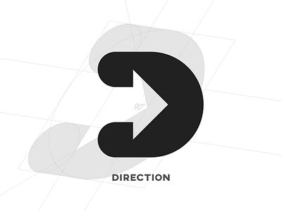 Direction branding creative graphic logo negativespace