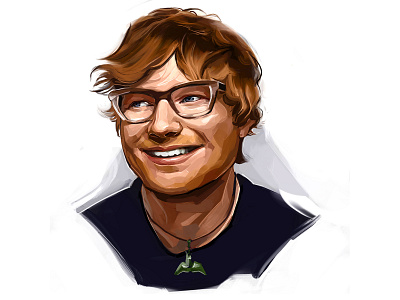Portrait - Ed Sheeran digital art digital portrait ed sheeran happy illustration joy painterly brushes perfect photoshop portrait painting redhead shape of you sheerio smile