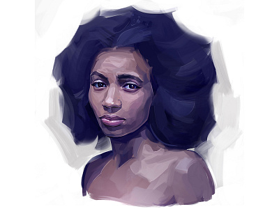 Portrait - Nneka Egbuna africa beautiful girl digital art digital portrait illustration nigerians nneka nneka egbuna painterly brushes photoshop portrait painting singer soul