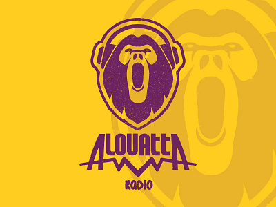 Alouatta Radio ape apes logo radio radio station trademark