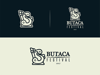 BUTACA Festival Logo badge branding design icon logo logotype trademark typography vector